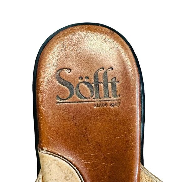 Sofft Tan Leather Strappy Heels - Size 8 - Picture 6 of 13